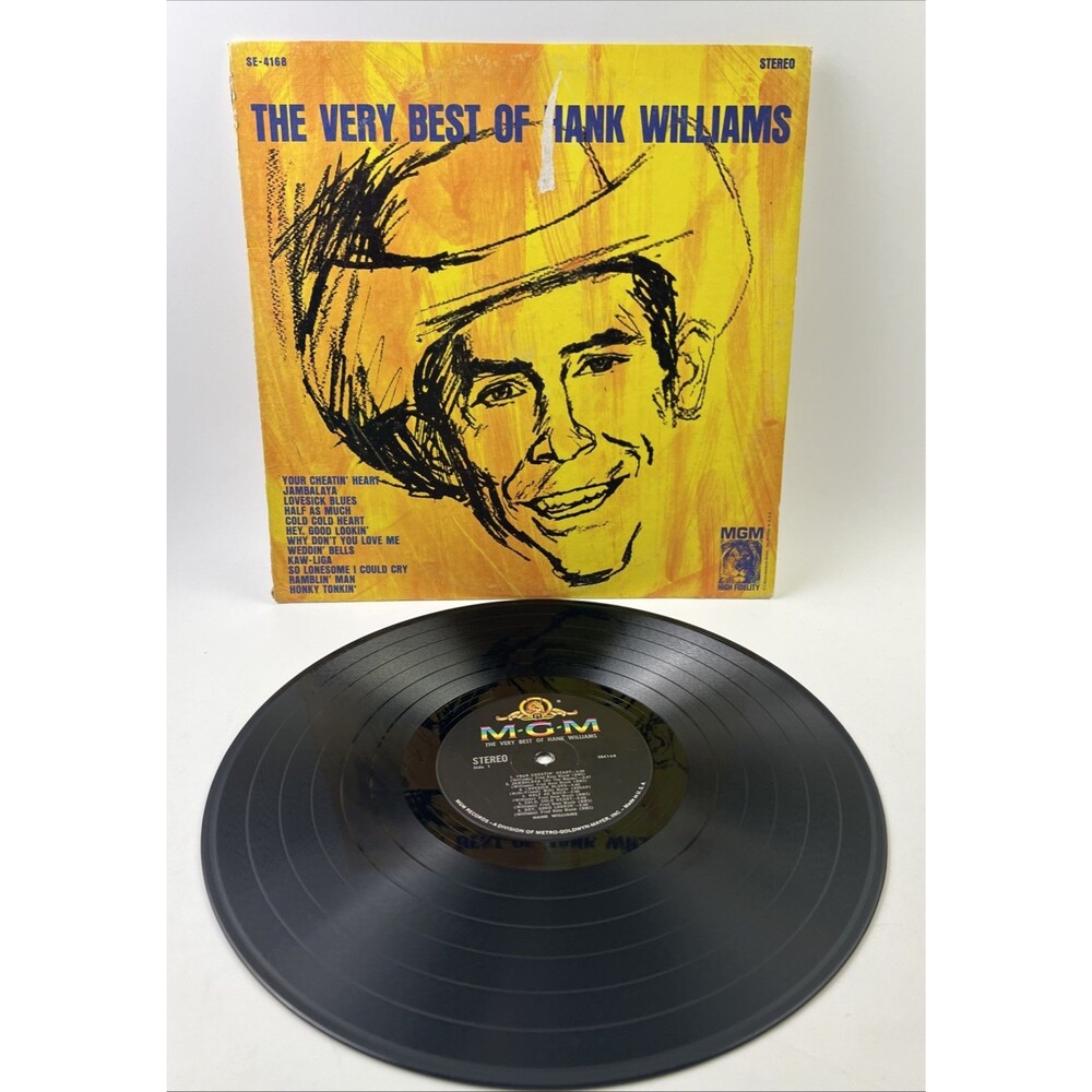 The Very Best of Hank Williams Vinyl LP Vintage 1963 MGM Records